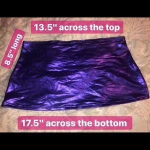 Shiny Metallic Purple Mini Skirt 💕